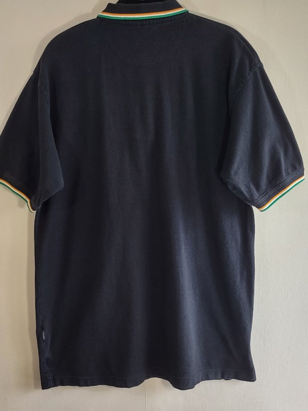 Guinness Ireland Toucan Polo Shirt Men's Large Black w/ Stripes Soccer Football - Picture 6 of 12